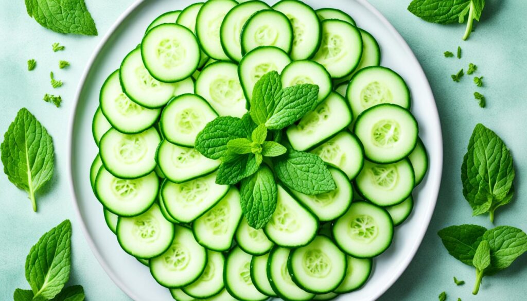 eating cucumbers for a flat stomach